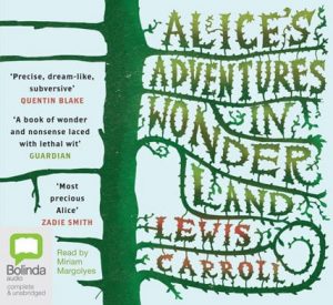 Audio book cover of "Alice's adventures in Wonderland" by Lewis Carroll